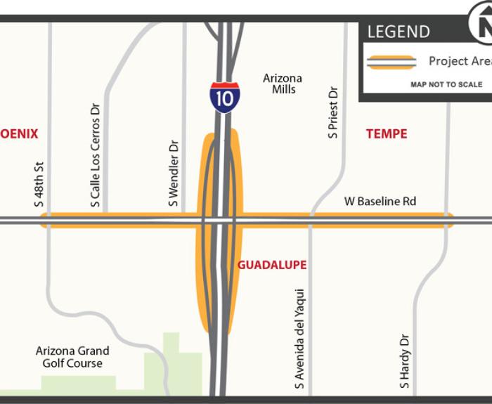 I-10 Baseline Road Interchange Study Area Map (ADOT - May 2023)