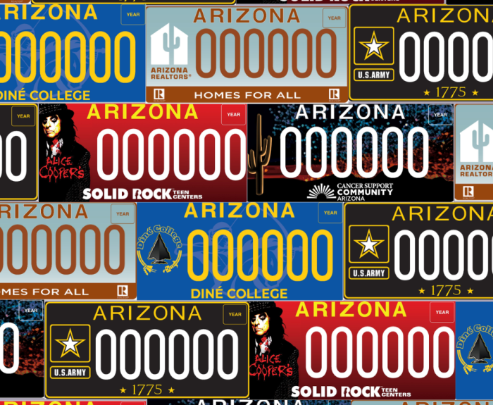 Five new specialty license plates available in Arizona