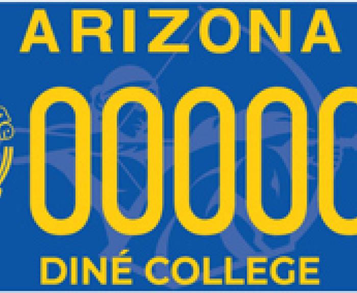 Diné College Warriors License plate image