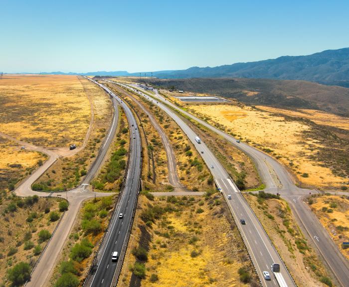 Interstate 17 after critical pavement repairs were made.