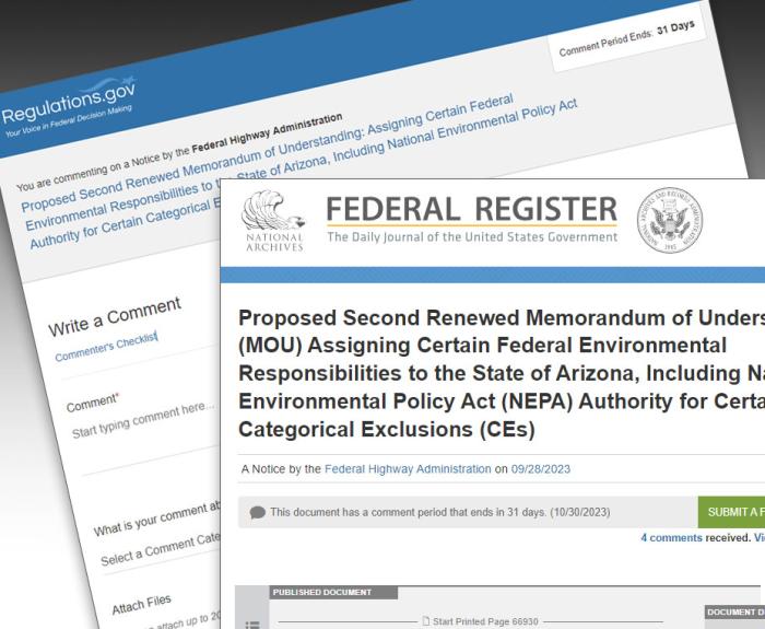 ADOT-FHWA environmental review agreement image