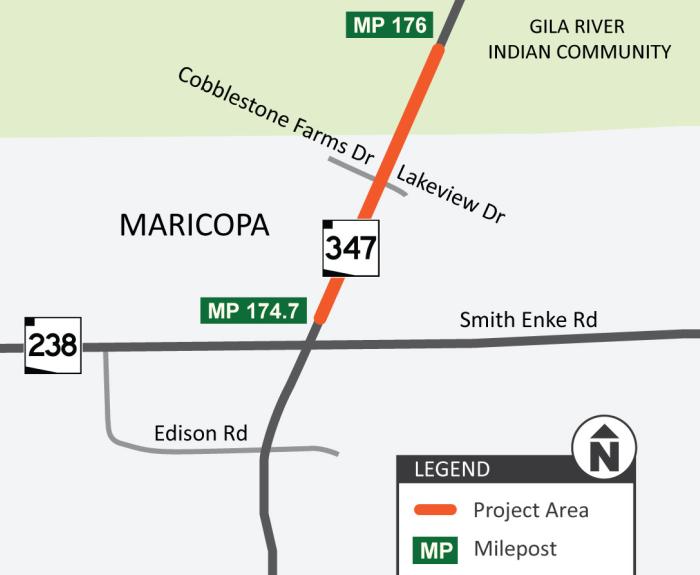 Map of SR 347 project area