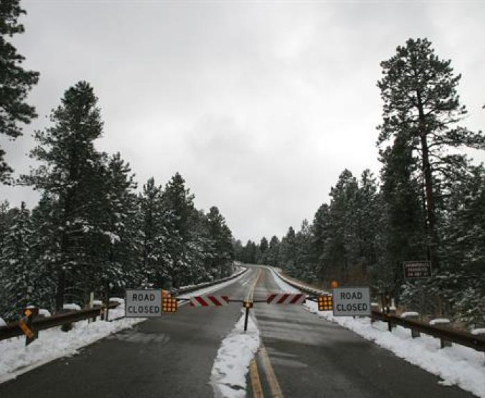 SR 67 gate near Jacob Lake on way to Grand Canyon North Rim