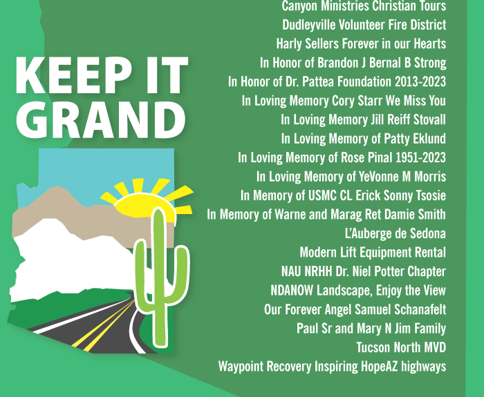 A graphic listing the names of the groups the renewed or became new Adopt A Highway volunteers.