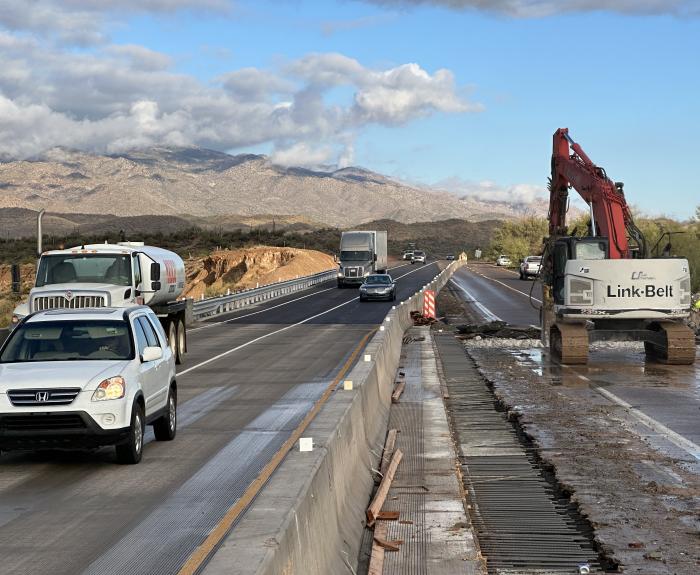 Traffic Shift at Southbound Moores Gulch Bridge