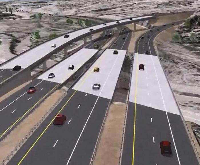 Rendering of I-40/US 93 interchange in west Kingman