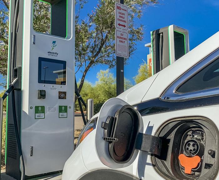 Photo of electric vehicle charging station