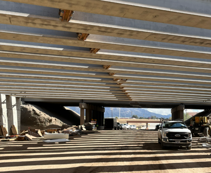 A highway construction project.