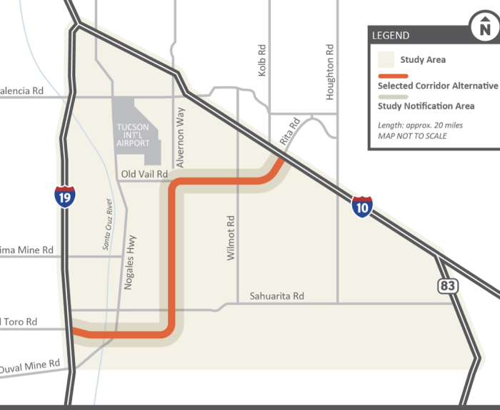 Map of Sonoran Corridor 