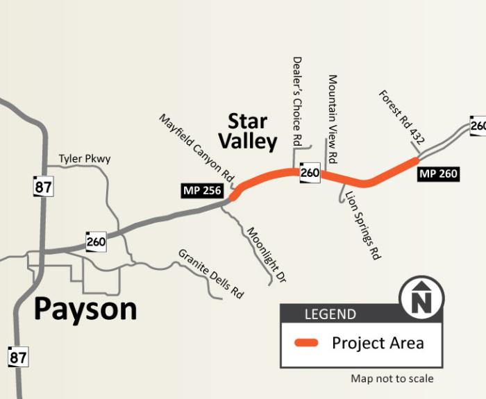 State Route 260 Future Lion Springs Section Project (ADOT May 2024)