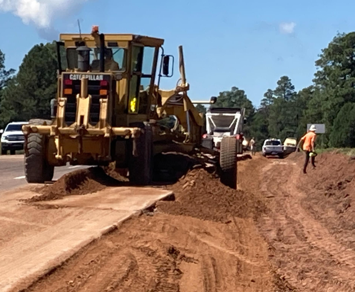 Work occurring along State Route 260