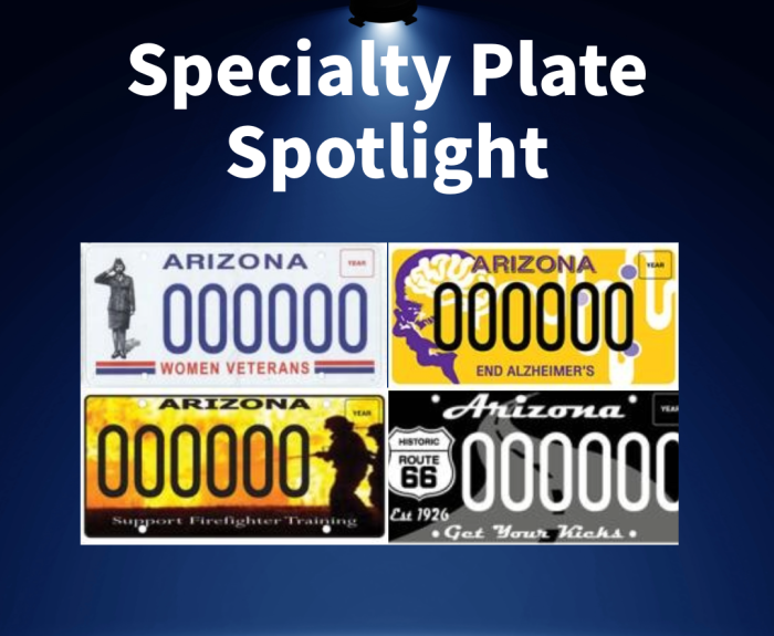 Specialty plates featured in June. 