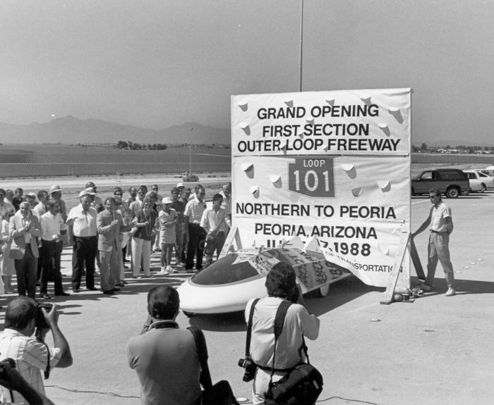 1988 photo of Loop 101 opening ceremony