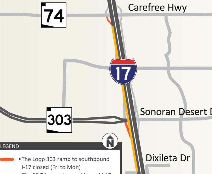 I-17 map of restrictions