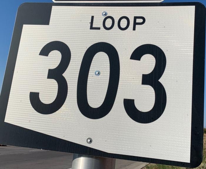 Loop 303 Shield Sign (ADOT file photo circa 2022)