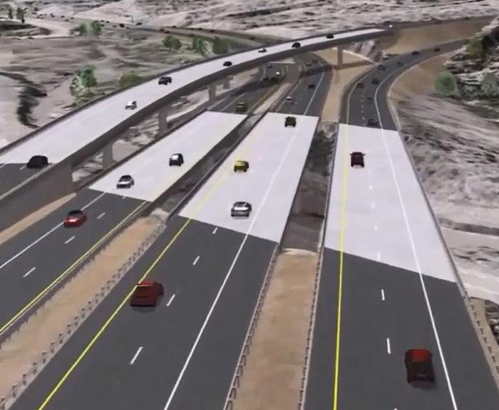 Illustration of future interchange between I-40 and US 93