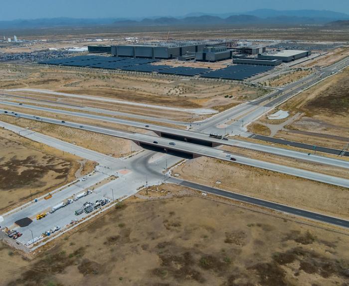 Aerial view of 43rd Avenue interchange with Loop 303