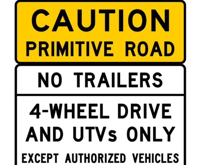 Primitive Road Sign