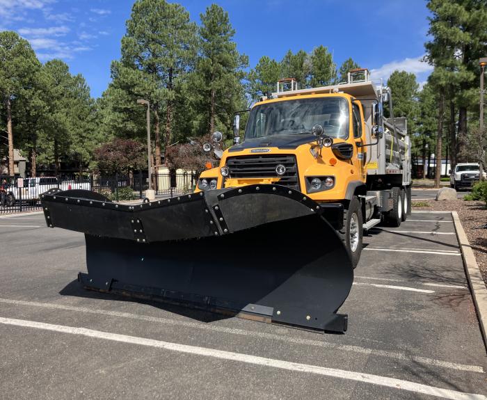 A picture of an ADOT snowplow