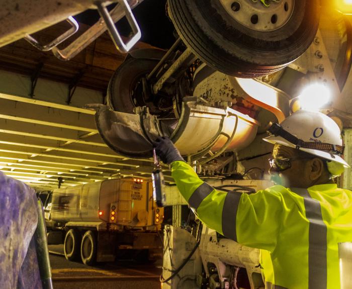 Concrete being poured