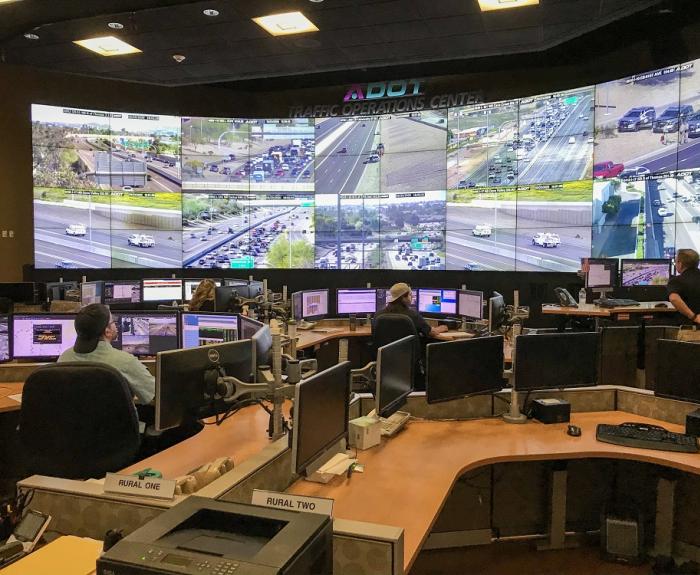 Traffic Operations Center view toward screens