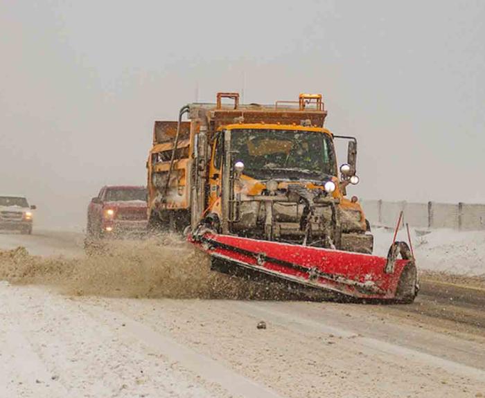 Snowplow and vehicles