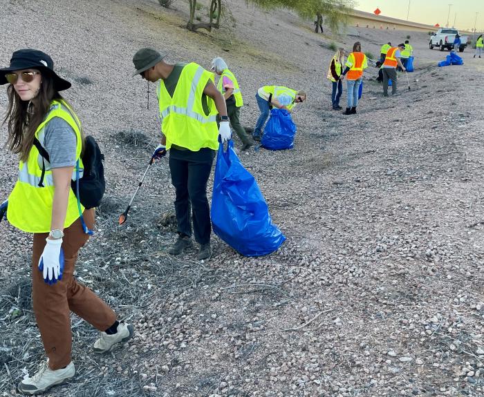Adopt a Highway volunteers at work