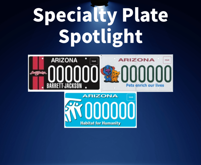 Specialty plates featured in January