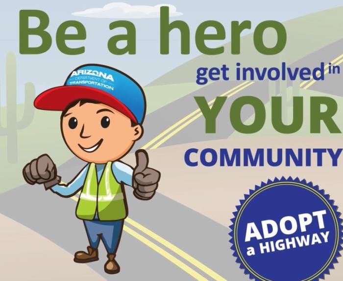 An animated image of a person kicking up litter near a rural highway.