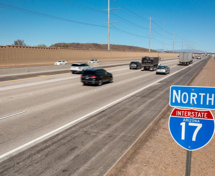 I-17 pavement after diamond grinding