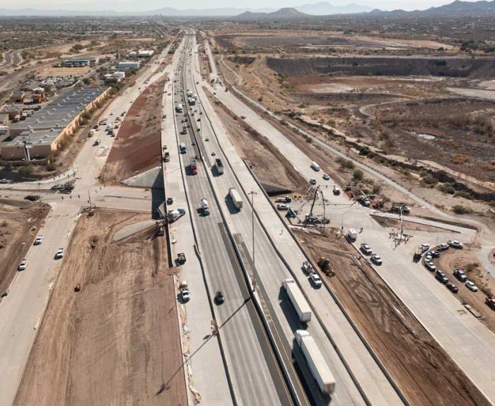 aerial view of I-10 project