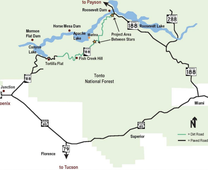 Map of SR 88 paving project