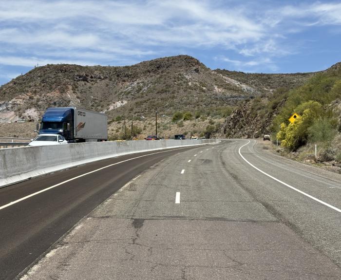 Northbound I-17 traffic shift into the flex lanes