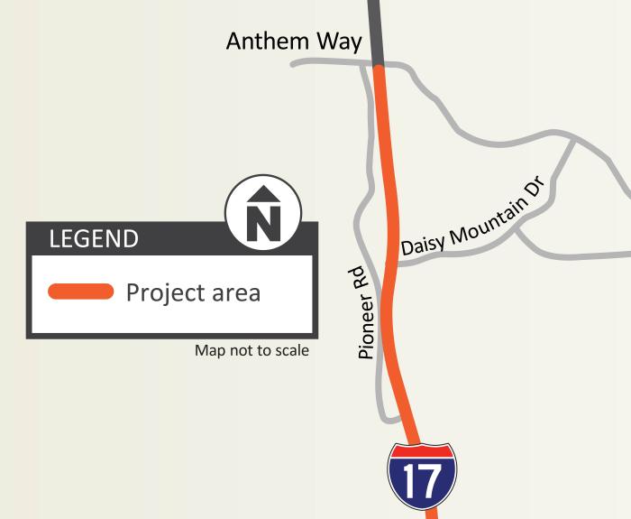 I-17 Resurfacing Area Map SR 74 to Anthem Way (ADOT June 25)