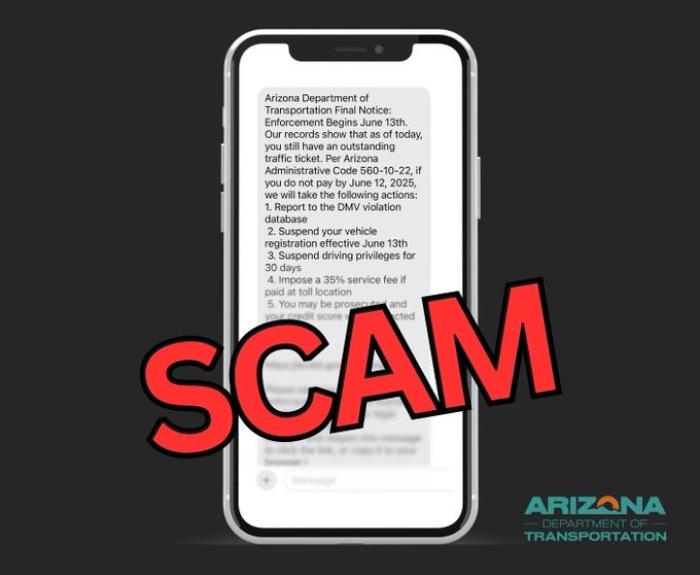 Scam text graphic
