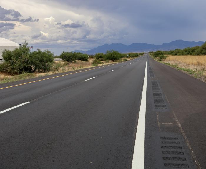 Photo of fresh pavement on SR 90