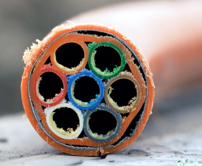 Fiber-optic conduit cross-section