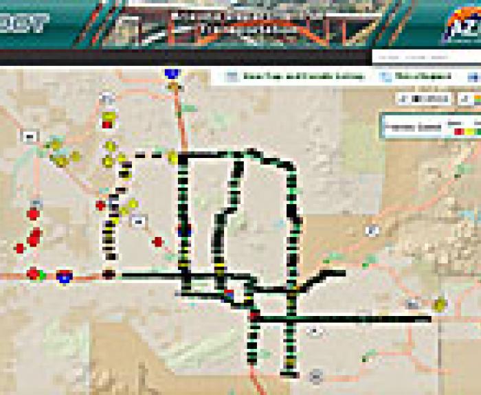 Screenshot from az511 website map