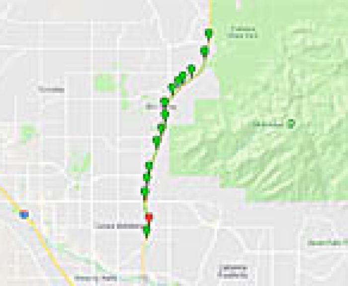 Tucson stop light map