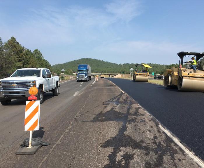 Paving I-40 in Northern Arizona