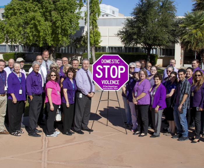 Employees supporting Domestic Violence Awareness