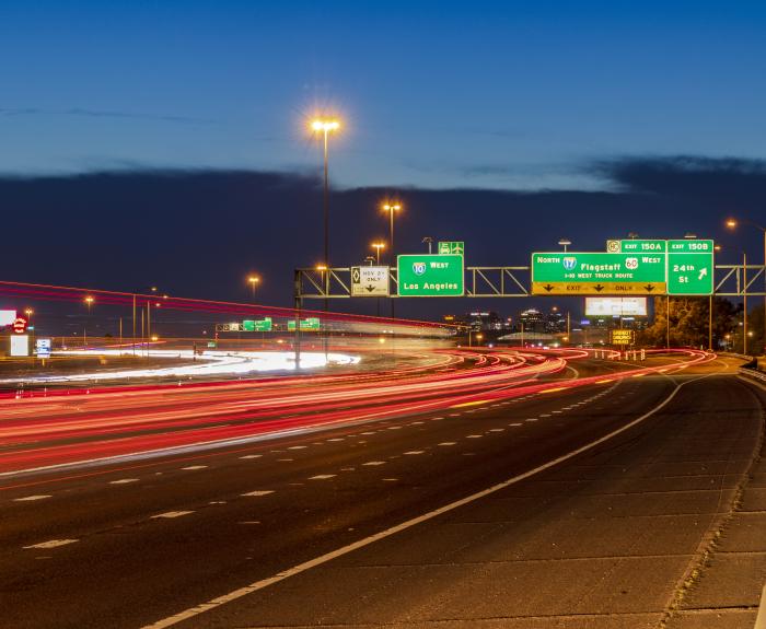I-10 and I-17 Split Night View