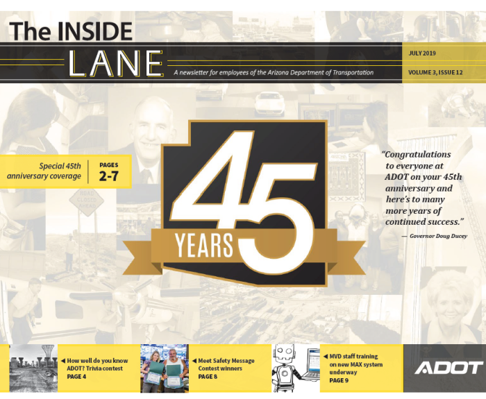 Inside Lane, ADOT 45th Anniversary Issue Cover