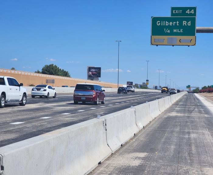 Loop 202 Santan Work Zone (ADOT file photo 2024)