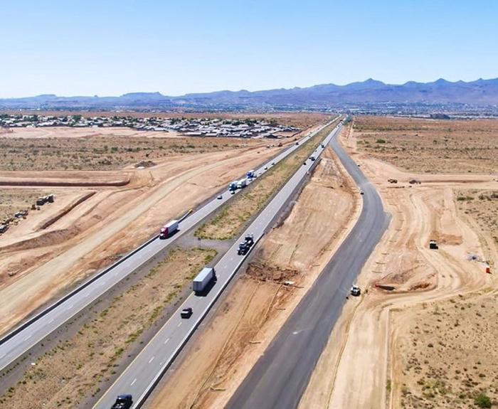 Photo of I-40 Rancho Santa Fe interchange under construction