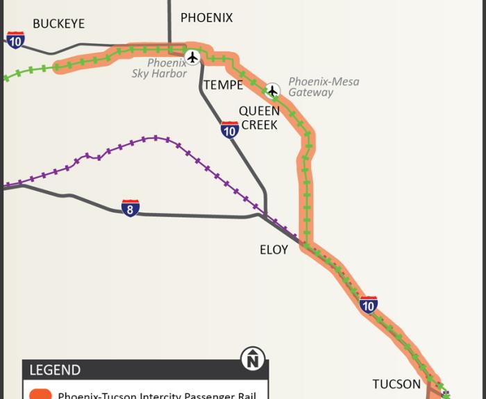 Rail study corridor map