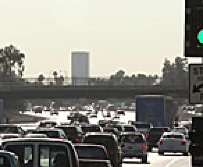 Ramp meter light on highway