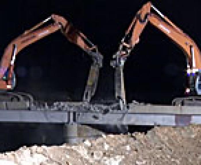 Demolition of Pantano Union Pacific Railroad Bridge
