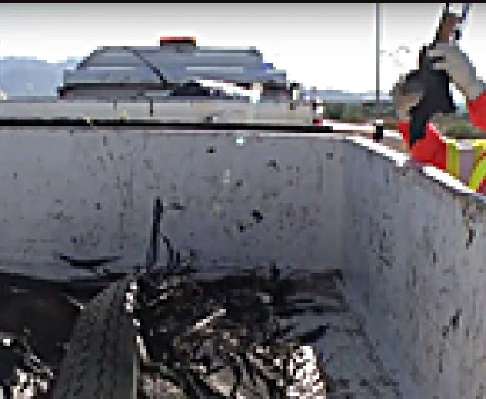 torn up tire