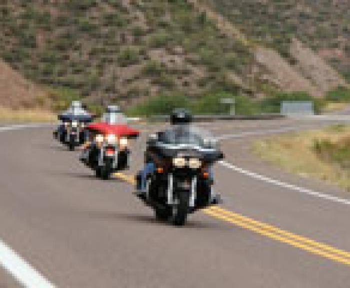 Motorcycles on the road